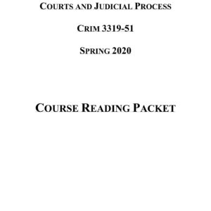 CRIM 3319-51: Courts and Judicial Process