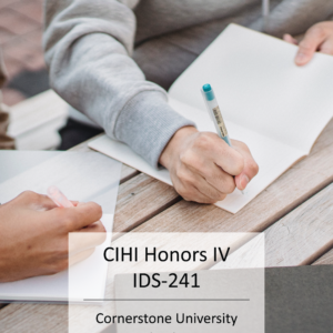 IDS 241: CIHI Honors IV CoursePack